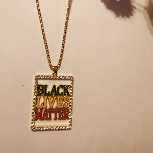 BLM Black Lives Matter Bling Necklace